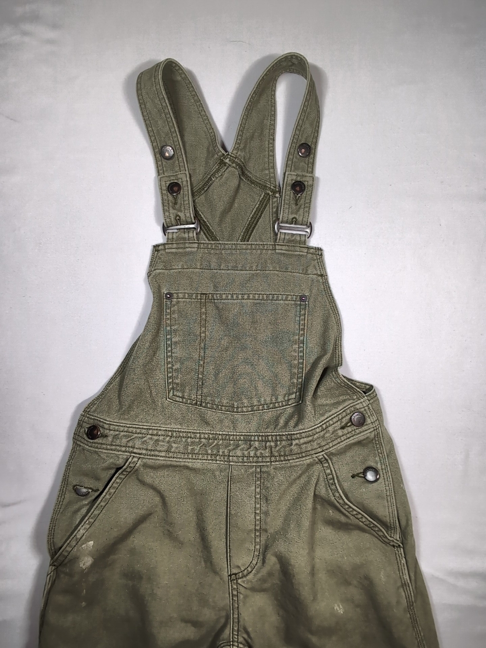 Patagonia Olive Green LadiesCanvas Overalls XS - Picture 3 of 8